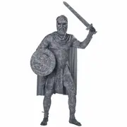 Turned To Stone Statue Greek Roman Spartan Gladiator Ancient Mens Costume