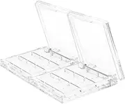 SHERCHPRY 2Pcs Transparent Eyeshadow Palette Empty Cosmetic Sample Cases for Blush and Eyeshadow Refillable Containers for Makeup Storage