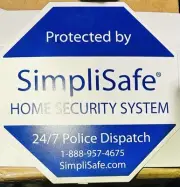 SimpliSafe Home Security System Original Octagonal Window Yard Sign - Brand New