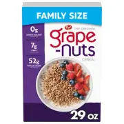 Grape Nuts Original Breakfast Cereal, Crunchy Whole Grain Wheat and Barley Cerea