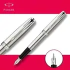 Perfect Parker Sonnet Series Steel Color White Clip Fine 0.5mm Nib Fountain Pen