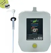 100% Pure Organic Fractionated Coconut Oil 100ml, 200ml to 20L - Coconut Scented (With Pump Included, 10L)