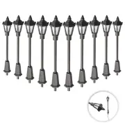 10 Pack LED Street Lights for Model Railway Train 00 and TT in H0 Scale