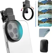 52mm Clip-0n Cpl Phone Cameralens Filter Kit - Eliminate Glare & Boost Colors For Iphone/Samsung | Portable Polarising Filter For Phone For Travel, Weddings, Vloggers & Photography Enthusiasts