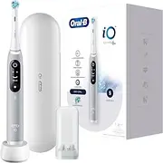 [Oral-B] iO Series 6 Electric Toothbrush, 2 Replacement Brushes, 5 Cleaning Modes for Dental Care, Magnetic Technology, Display & Travel Case, Designed by Brown, Grey Opal