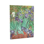 2025-2026 18-Month Diary Paperblanks Ultra Week-At-A-Time Vert. Hardcover Van Gogh's Irises