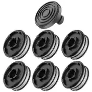 Zuoo Compatible For Einhell RTV 400 / RTV 550 / RTV 550 / 1 Lawn Mower 6 Spool + 1 Cap Spare Part, 3405685 / TLE-02-1