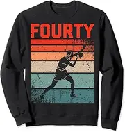 [X.Style] 40th Birthday Retro Table Tennis 40 Years Old Man Women Sweatshirt ds688 Sweater (2XL) Black