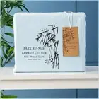 King Single Bed Park Avenue 500 Thread Count Bamboo Cotton Sheet Set Mid Blue