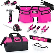 My First Tool Set - Pink by . - Real Tool Set for Kids Pink Tools for Girls Toolbelt Child-Sized Tools Complete Tool Set for Girls Tools for Small Hands