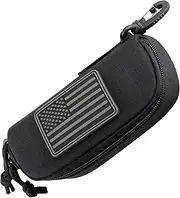 [WYNEX] Tactical Molle Glasses Pouch, Tactical Eyeglasses Hard Case Shockproof Sunglasses Carrying Case Protective