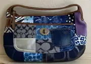 NWT Coach Denim Patchwork Ergo XL Hobo Handbag 10809