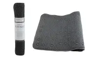 Jumbo Soft Waffle Cushioned Texture Spa Bathroom Tub & Bath Mat Anti-Slip Black