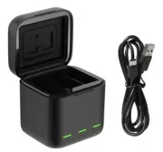 3 Channel Storage Battery Charger Box for GoPro HERO 12 11 10 9 Black