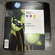 New HP 962XL 3JB36BN Yellow, Cyan and Magenta Ink Cartridge EXP 11/2026