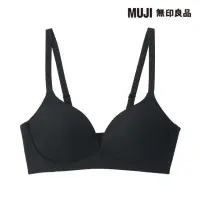 在飛比找momo購物網優惠-【MUJI 無印良品】女棉混彈性無鋼圈一體成形無背扣胸罩(共