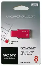 SONY 8 GB USB 2.0 Micro Vault Tiny USB Flash Drive KEY 8G Black White Pink Green