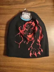 Pugs Winter Slouch Beanie Ski Knit Hat Panther NWT