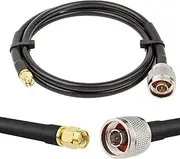 MOOKEERF Low Loss Coax Cable SMA N Cable N Male to SMA Male Cable, 50 ohm Jumper Cable KMR240 Ultra Low Loss Cable 3ft for WiFi Router, GPS Receiver, Antenna, Signal Booster Use
