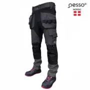 Work Trousers PESSO TITAN FLEXPRO 125, Black, 4-Way Stretch Cordura fabric pants