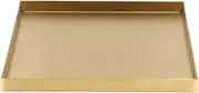 KJAOYU Stainless Steel Decorative Tray, Elegant Gold Stainless Steel Tray, Multi functional Decorative Dish for Jewelry, Makeup, and Beverages, for Home, Office, Bars