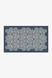 90' x 150' | Machine Washable Runner Rug | Kid & Pet Friendly | Indoor Rug | Jonathan Adler Pompidou Slate Blue Tufted Rug | Ruggable