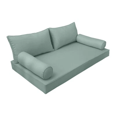 |SLIPCOVER ONLY| S2 Daybed Mattress Bolster Back Covers Piped Trim TwinXL AD002