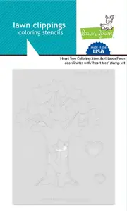 Lawn Fawn Heart Tree Colouring Stencils