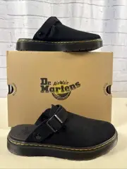Dr. Martens AirWair Carlson Black Suede Slingback Mules Clogs Slides M10 W11