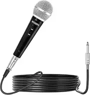 KEDEFA KM88 Handheld Wired Karaoke Microphone, Cardioid Dynamic Vocal Mic with 13.12ft Detachable XLR Audio Cable and ON/Off Switch, for Karaoke Singing Machine, Speaker