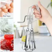 Hand Crank Egg Beater Steel Rotary Whisk Cooking Kitchen Tool✨y E8T4