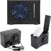 Zerone Portable Air Cooler, Universal DC 12V Mini Air Conditioner Fan, Low Noise Black Evaporative Water Cooler, Cooling Fan for Car, Truck, Home