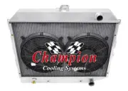 3 Row ER Champion Radiator, 2 12" Fans for 1970 - 1974 Dodge Challenger Hemi Eng
