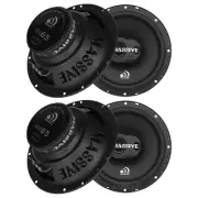 (4) Massive Audio MX65 | 6.5 Inch 250W 4 Ohm 3-Way Coaxial Car Audio Speakers