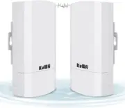 Kuwfi 2-Pack 300Mbps Wireless Bridge, Outdoor CPE Wifi Kit Point to Point Wirele
