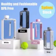 Portable A5 Flat Water Bottle Cup Slim BPA Free Drinking Bottle for Sport Travel