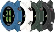 Protective Case Intended for Garmin Forerunner 255/255 Music Case Screen Protector Cover TPU Anti-Scratch Bumper Protective Shell Intended for Garmin Forerunner 255/255 Music (Blue&White&Green&Black)