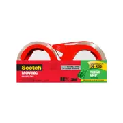 Scotch 48mm x 50m Tough Grip Moving Packaging Tape - 2 Rolls And 1 Dispenser