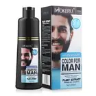 6/3PCS Mens Mustache & Beard Permanent Dye Color Shampoo for Gray Hair Coverage