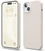 elago Liquid Silicone Case Compatible with iPhone 15 Plus Case, Premium Silicone, Full Body Protective Cover [4 Layer Shockproof Structure], Anti-Scratch Soft Microfiber Lining (Stone)