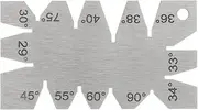 uxcell Screw Thread Gauge Cutting Angle Gage Template 29° to 90° Multiple Angles Stainless Steel Lathes Measuring Tool, 1.2mm Thickness