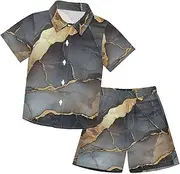 [Caihoyu] Toddler Baby Boys Short Sleeve Shirt Top+shorts Suits Casual Toddler Boy Outfits Summer Clothing