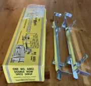 Vintage Kitch’N Handy Double Row 12” Chromium Spice Shelf Rack Boxed #6002 NOS