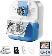 Liscuty Kids Camera Instant Print, Kids Digital Cameras, Toys for 3-12 Year Old Kids, Toddler Camera for Birthday, Children's Day Gifts (Blue)