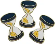[Novel Merk] Hourglass & Time Lapel Pin, Hat Pin & Tie Tack Set - with Clutch Back