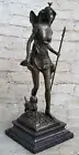 French Art Deco Bronze sculpture of Diana the Huntress Signed Aldo Vitaleh Sale
