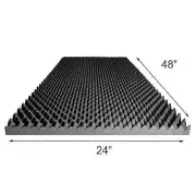 1.5"X24"X48" Acoustic Foam Egg Crate Panel Studio Soundproofing Foam Wall-2 pack