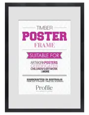 [Profile Australia] Classic Timber Poster Frame A1/A2 in Black