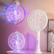 Fly Swatter Electric Racket Electric Bug Zapper Racket 3 in 1 Rechargeable Folda
