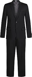 [Tommy Hilfiger] Boys' 2-Piece Formal Suit Set, Black, 12